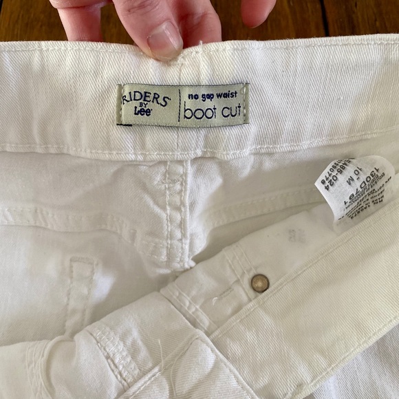 🔥 Riders by Lee No Gap Waist Boot Cut sz 10 White - Picture 5 of 6